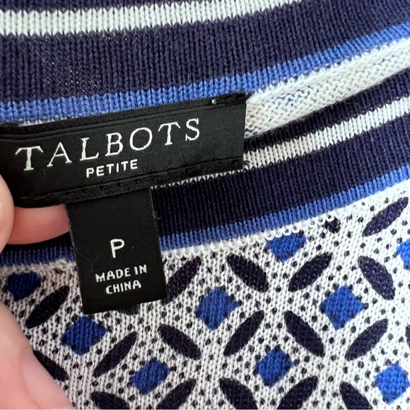 Talbots Bundle of Two Lightweight Sweaters in Blue and Yellow size Small - Picture 8 of 14